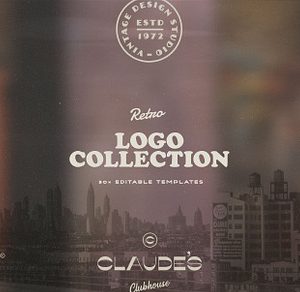 Editable Retro Logo Collection x30